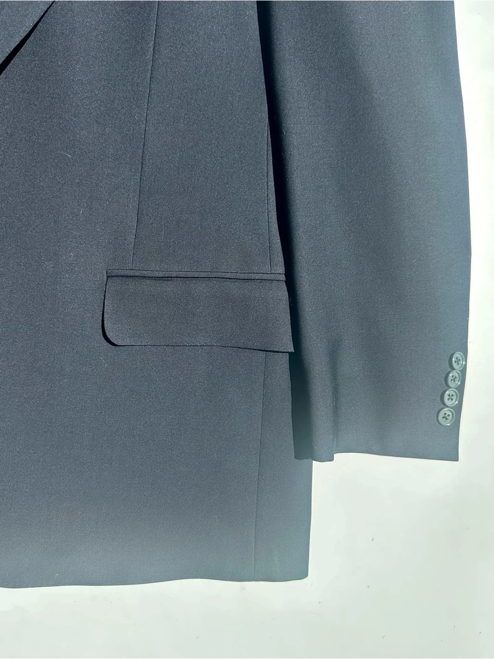 Ermenegildo Zegna Black Wool Two-Button Wool Suit Jacket Blazer, It 50 US 40